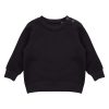 Crew neck sweatshirt with shoulder poppers